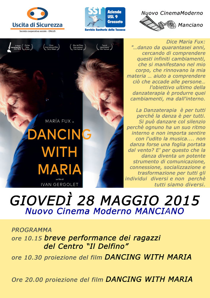  Dancing with Maria, venerdì 28 maggio un film sulla danzaterapia a Manciano