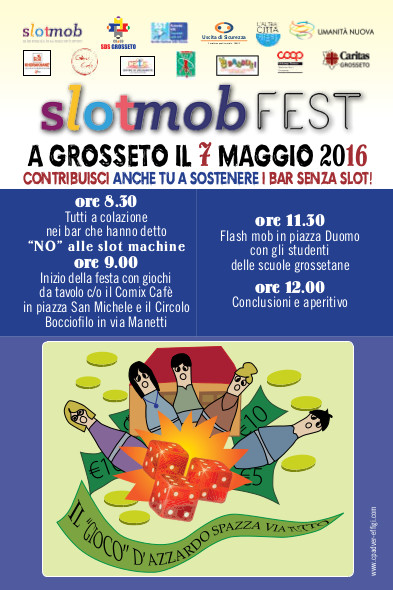 La Slotmob Fest anima il centro di Grosseto e lancia la rete contro il gioco d’azzardo