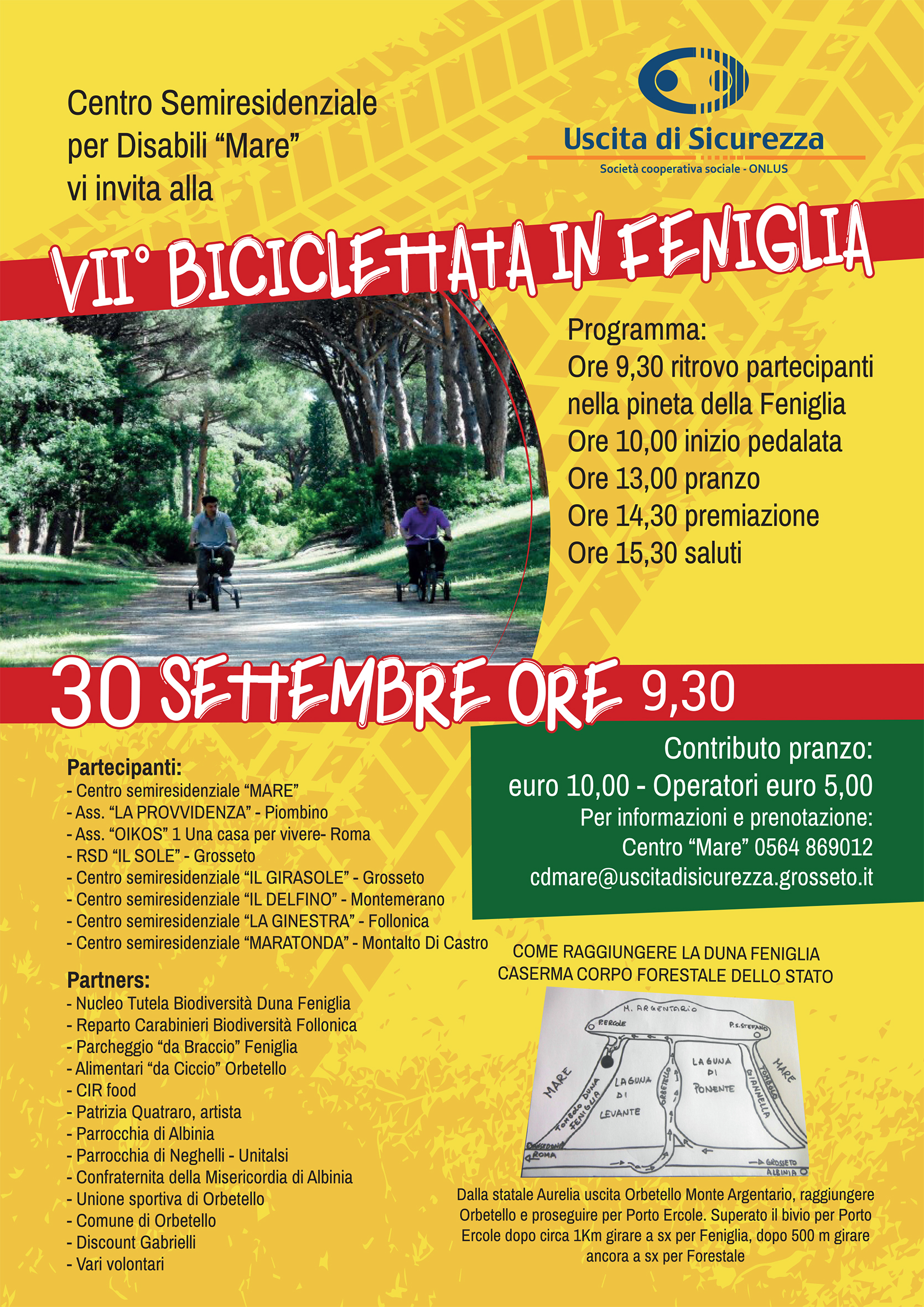 VII Biciclettata in Feniglia: appuntamento il 30 settembre