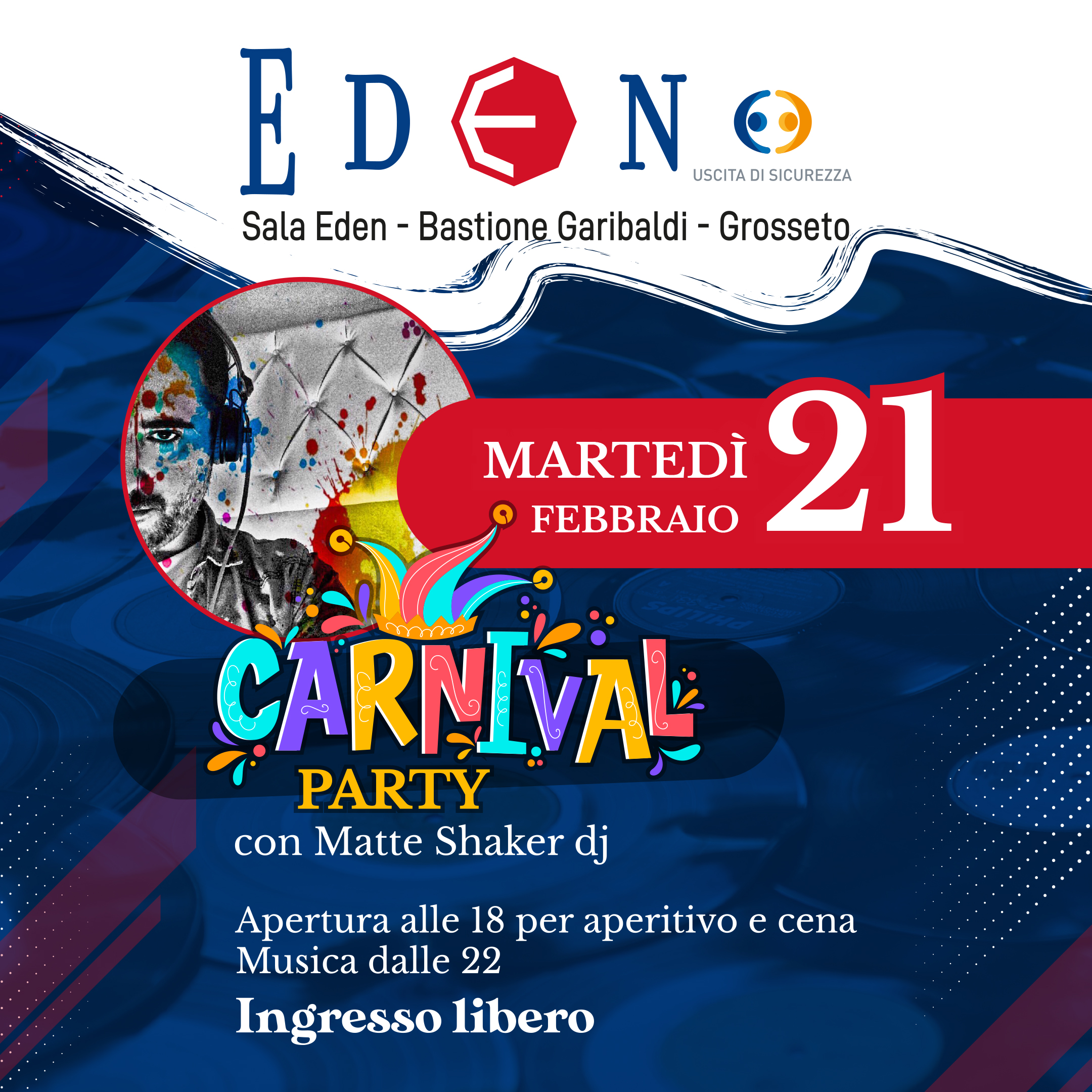 Arriva il “Carnival party” alla Sala Eden